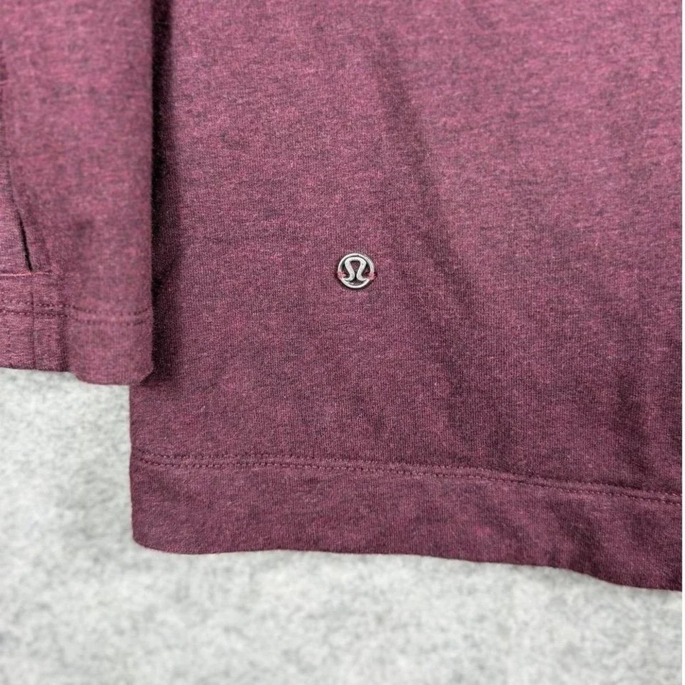 Lululemon Burgundy Heathered Wrap‎ Jacket Funnel Neck Asymmetrical Snap Size 10